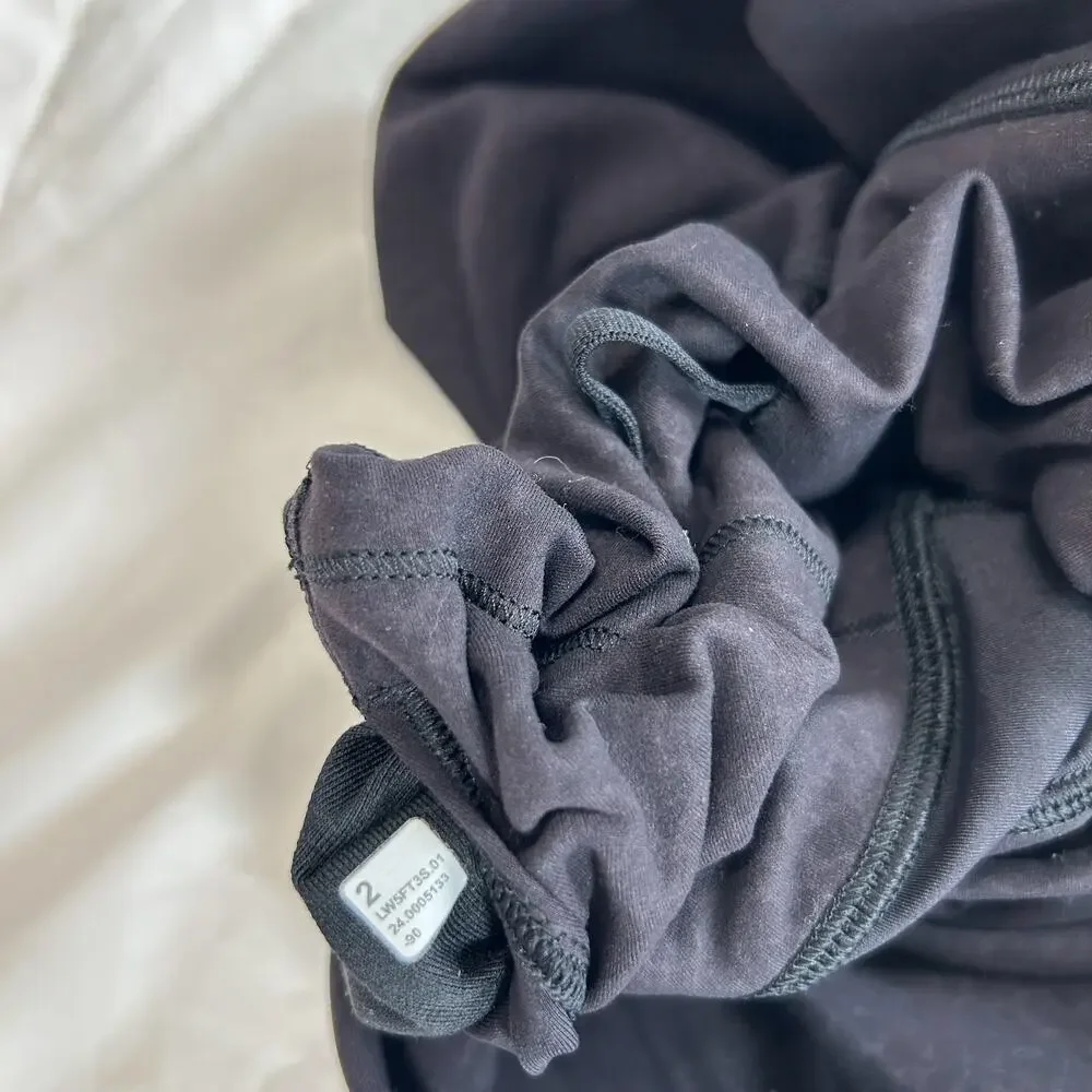 Lululemon Align High-Rise Pant 25” Ripple Emboss Black Women’s Size 2 EUC